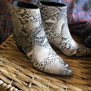 Snakeskin Booties